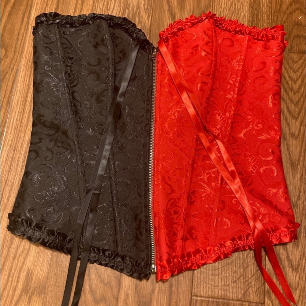 Two tone corset top